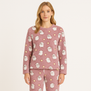 Pijama Fofinho e Quentinho Rosê Estampa Ovelhinhas + Brinde + Frete Grátis