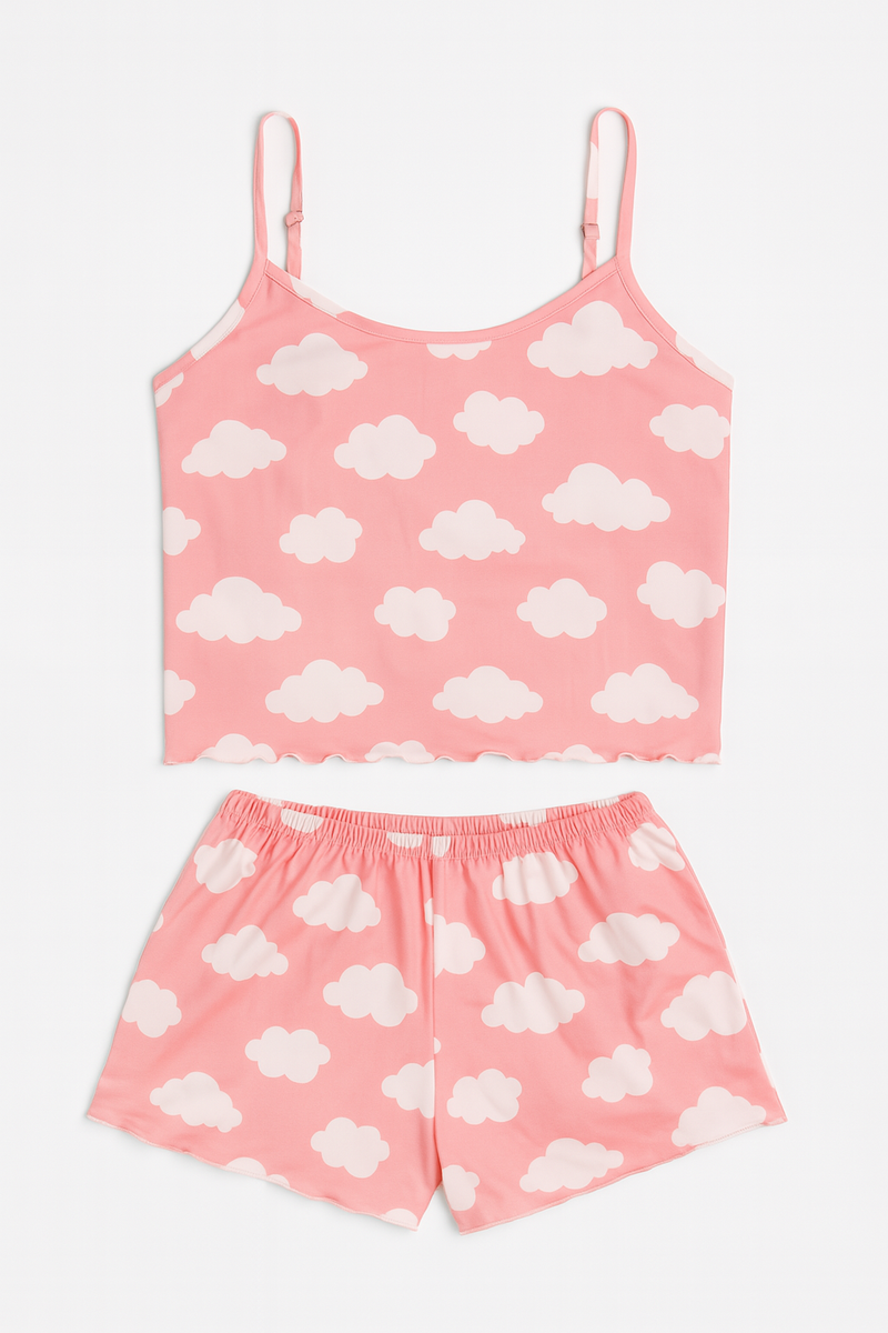 Baby Doll com Estampa de núvens