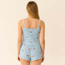 ✨LANÇAMENTO✨ Baby Doll Azul com estampa de Arco Íris + Mimos