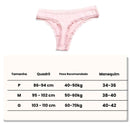 Kit 05 Calcinhas de Algodão Canelado com Renda fio conforto - Liana