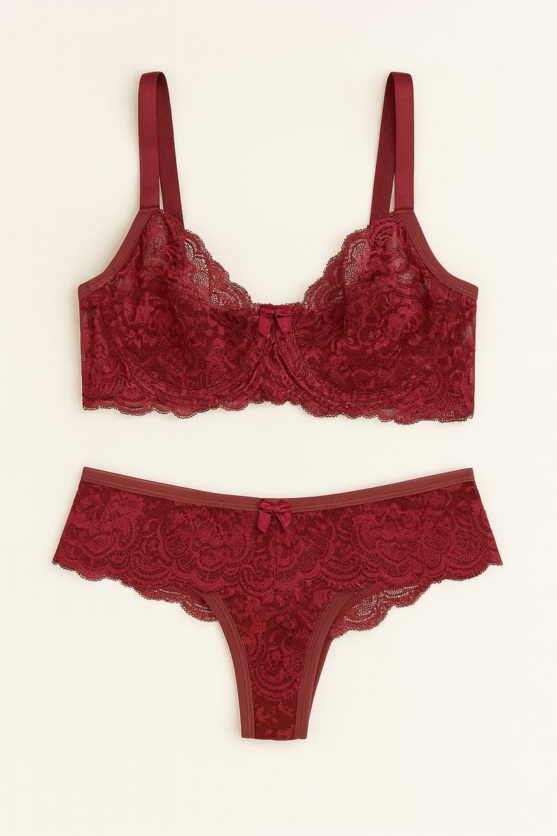 Conjunto Plus Size: Calcinha e Sutiã de Poliamida Alta sustentação