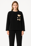 Pijama Fofo com Ursinho no bolso