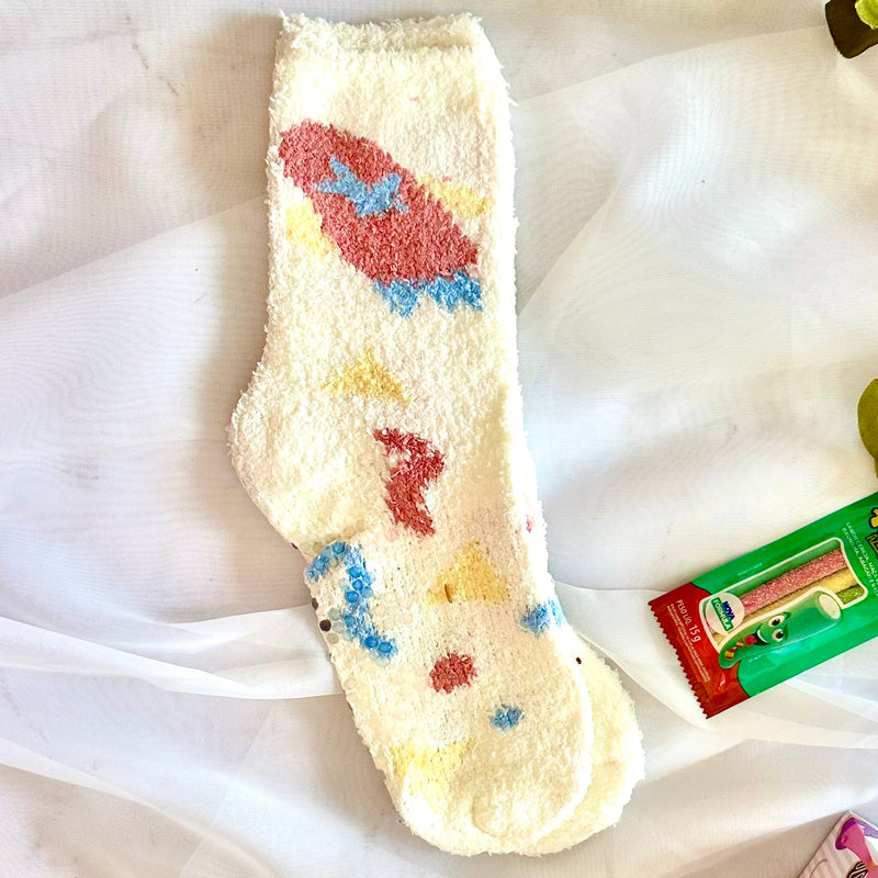 Combo 03 Meias Lã Candy Socks 💕 - Meias Felpudas em Embalagem Especial