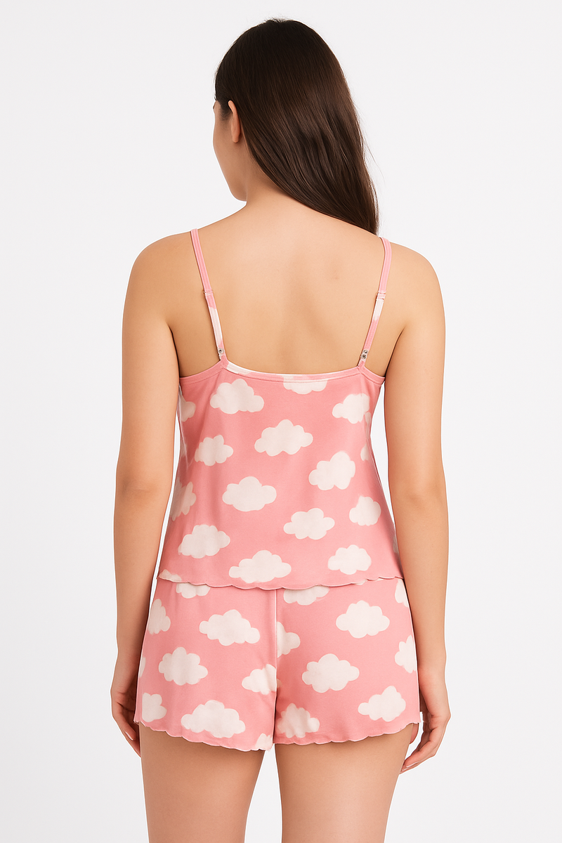 Baby Doll com Estampa de núvens