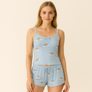 ✨LANÇAMENTO✨ Baby Doll Azul com estampa de Arco Íris + Mimos